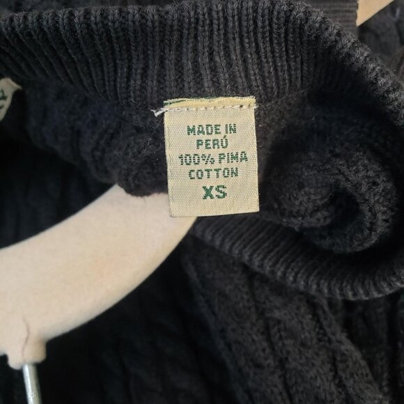 Clark & Gregory Classic Black Cable Knit Vest, 100% Pima Cotton - Picture 7 of 7